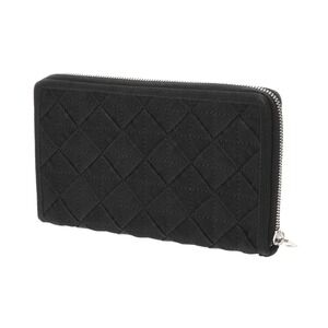 Bottega Veneta Nylon Wallet Zip Around Black Long